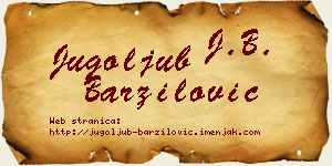 Jugoljub Barzilović vizit kartica